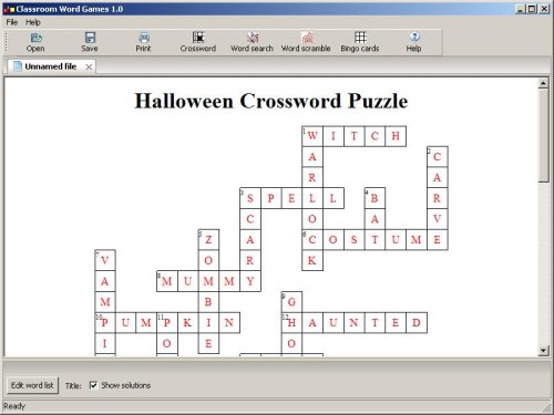 Classroom Word Games - Crossword Puzzle Maker, Word Search Maker, 